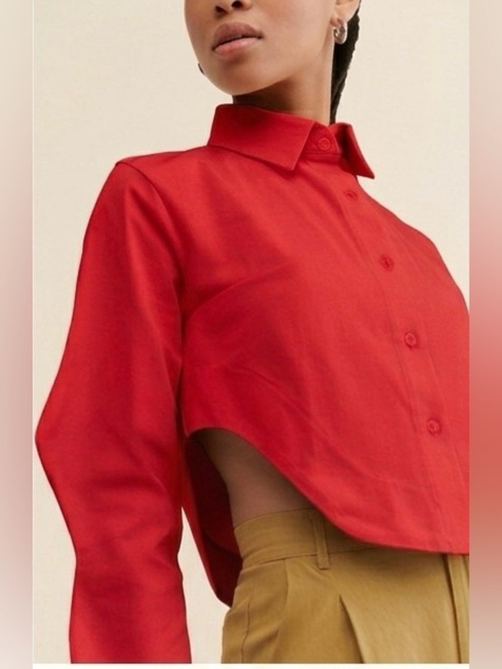 SELFI Two Wave Cropped Shirt Red South Africa (124) - Picture 3 of 12